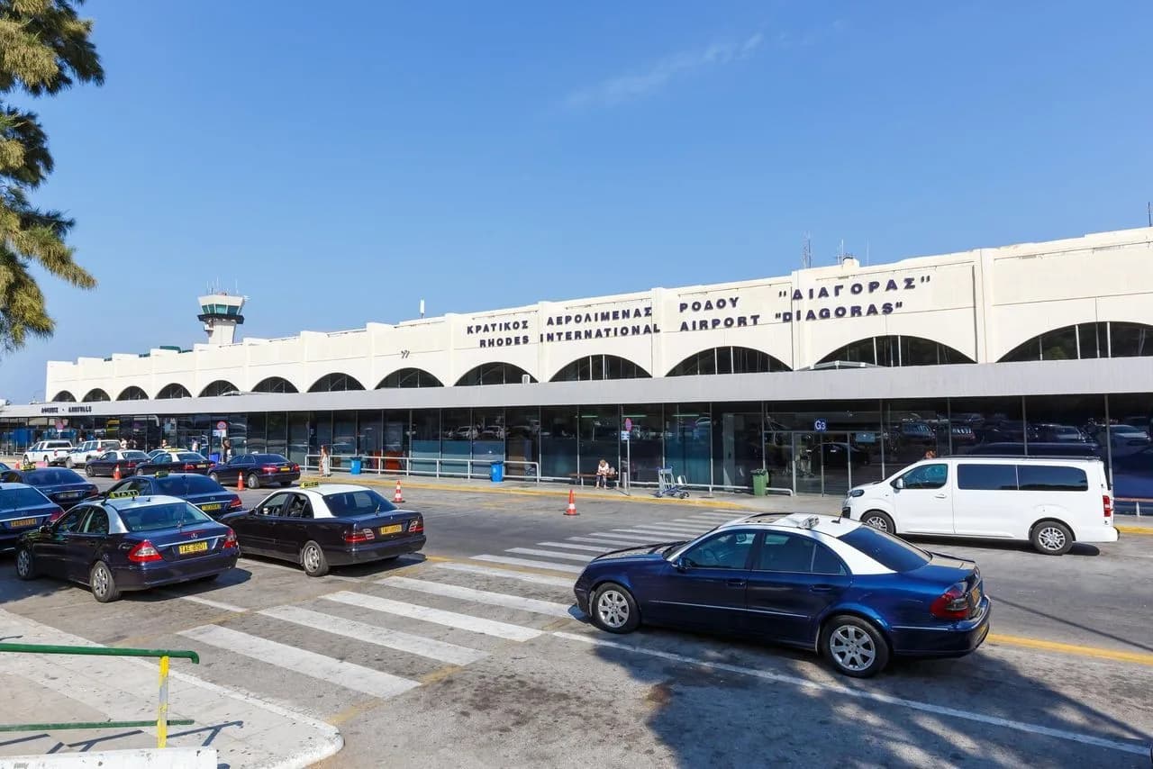 Rhodes International Airport Diagoras terminal building, Greece